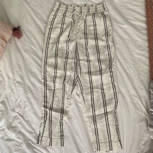 Stripped wide leg loose pant